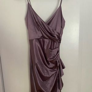 Windsor Long Formal Purple Metallic Dress